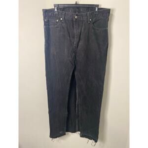 New Coal N Terry Custom Levis Black Denim Split Front Skirt Size 38 x30